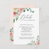 Elegante Rose Blumenzwiebeln Details Begleitkarte (Vorne/Hinten)