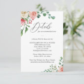 Elegante Rose Blumenzwiebeln Details Begleitkarte (Stehend Vorderseite)