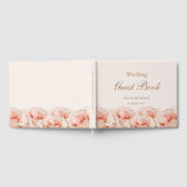 Elegante Rose Blush Champagne Wedding Gästebuch (Voll)