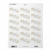 Elegante Rose Blush Pink Brautparty Labe Adressaufkleber (Vorne)