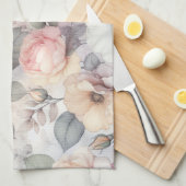 Elegante Rose Blüten Geschirrtuch (Viertel Falte)