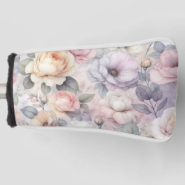 Elegante Rose Blüten Golf Headcover