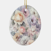 Elegante Rose Blüten Keramik Ornament (Rechts)