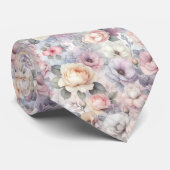 Elegante Rose Blüten Krawatte (Gerollt)