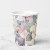 Elegante Rose Blüten Pappbecher (Rechts)