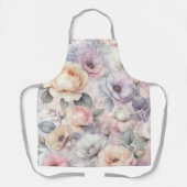 Elegante Rose Blüten Schürze (Vorderseite)