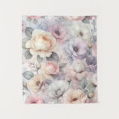 Elegante Rose Blüten Wandteppich (Vorderseite)