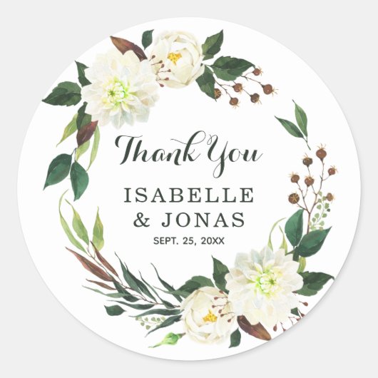 Elegante Rose Bouquet Runder Aufkleber (Vorderseite)