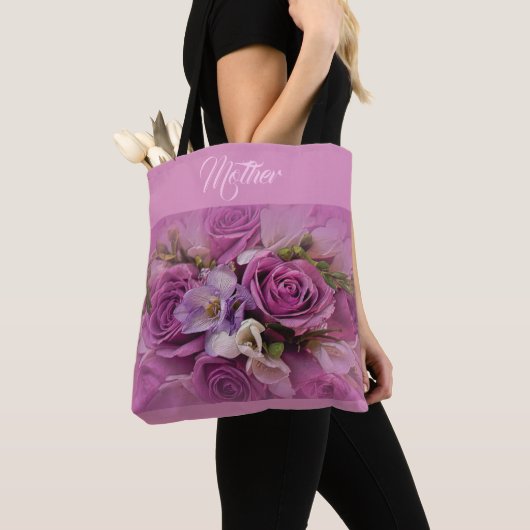 Elegante Rose Bouquet Tasche (Von Nahem)