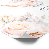 Elegante Rose Brautparty Date Night Poster (Ecke)