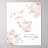 Elegante Rose Brautparty Date Night Poster (Vorne)