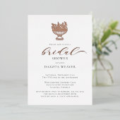 Elegante Rose Brautparty Folieneinladung (Stehend vorne)