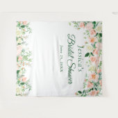 Elegante Rose Brautparty Foto Stand Hintergrund Wandteppich (Vorderseite (Horizontal))