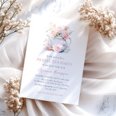 Elegante Rose Bridal Tea Party Einladung