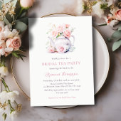 Elegante Rose Bridal Tea Party Einladung