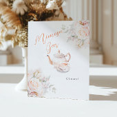 Elegante Rose Bridal Tea Party Mimosa Bar Sockelschild