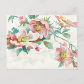 Elegante Rose Budget Hochzeit Einladung (Rückseite)