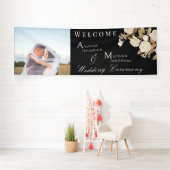Elegante Rose Chic Black Foto Banner (Insitu)