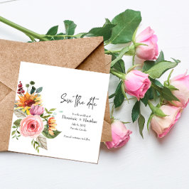 Elegante Rose Chic und Foto Hochzeit Einladung