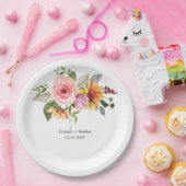 Elegante Rose Chic Wedding Pappteller (Party)