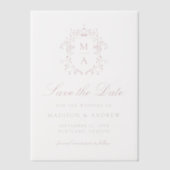 Elegante Rose Chinoiserie Hochzeit Sichern Sie das Pergament Einladungen (Vorderseite)