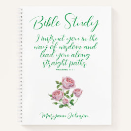 Elegante Rose Christlich Bibelstudie Notizblock