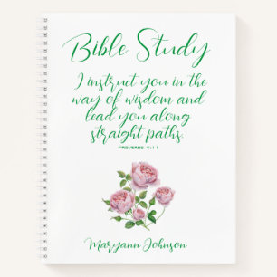 Elegante Rose Christlich Bibelstudie Notizblock