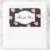 Elegante Rose Danke Stickers (Tasche)