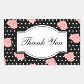 Elegante Rose Danke Stickers (Vorderseite)