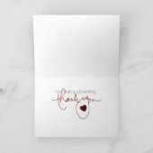 Elegante Rose Dankeschön Card Dankeskarte (Innenseite)