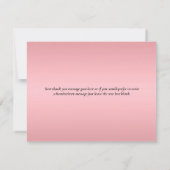 Elegante Rose Dankeskarte (Rückseite)