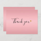 Elegante Rose Dankeskarte (Vorne/Hinten)