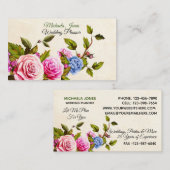 Elegante Rose Designer Planer Florist Visitenkarte (Vorne/Hinten)