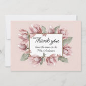 Elegante Rose Dusty Blush Dankeskarte (Vorderseite)