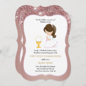 Elegante Rose Einladung (Vorne/Hinten)