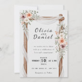 Elegante Rose Einladung (Vorderseite)