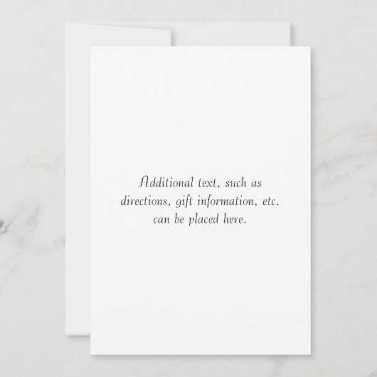 Elegante Rose Einladung (Rückseite)