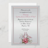 Elegante Rose Einladung (Vorne/Hinten)