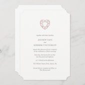 Elegante Rose Einladung (Vorne/Hinten)