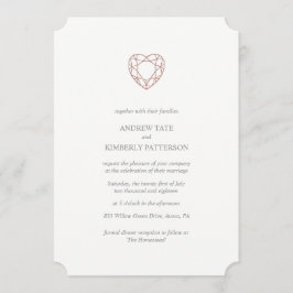 Elegante Rose Einladung