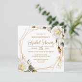 Elegante Rose Einladung (Stehend Vorderseite)