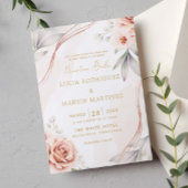 Elegante Rose Einladung