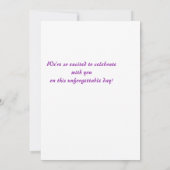 Elegante Rose Einladung zum Geburtstag (Rückseite)