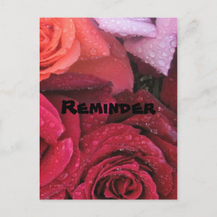 Elegante Rose Erinnerung Postkarte