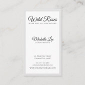 Elegante Rose Fairstylist Light Gray Visitenkarte (Rückseite)