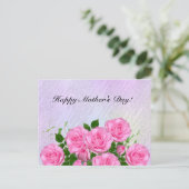 Elegante Rose, farbenfroh, Abstrakt Postkarte (Stehend Vorderseite)