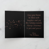 Elegante Rose Feiertagskarte (Innenseite)