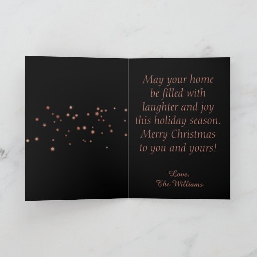 Elegante Rose Feiertagskarte (Innenseite)