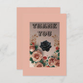 Elegante Rose Flat Dankeschön Karte (Vorne/Hinten)