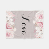 Elegante Rose Fleece Blanket (Vorderseite (Horizontal))